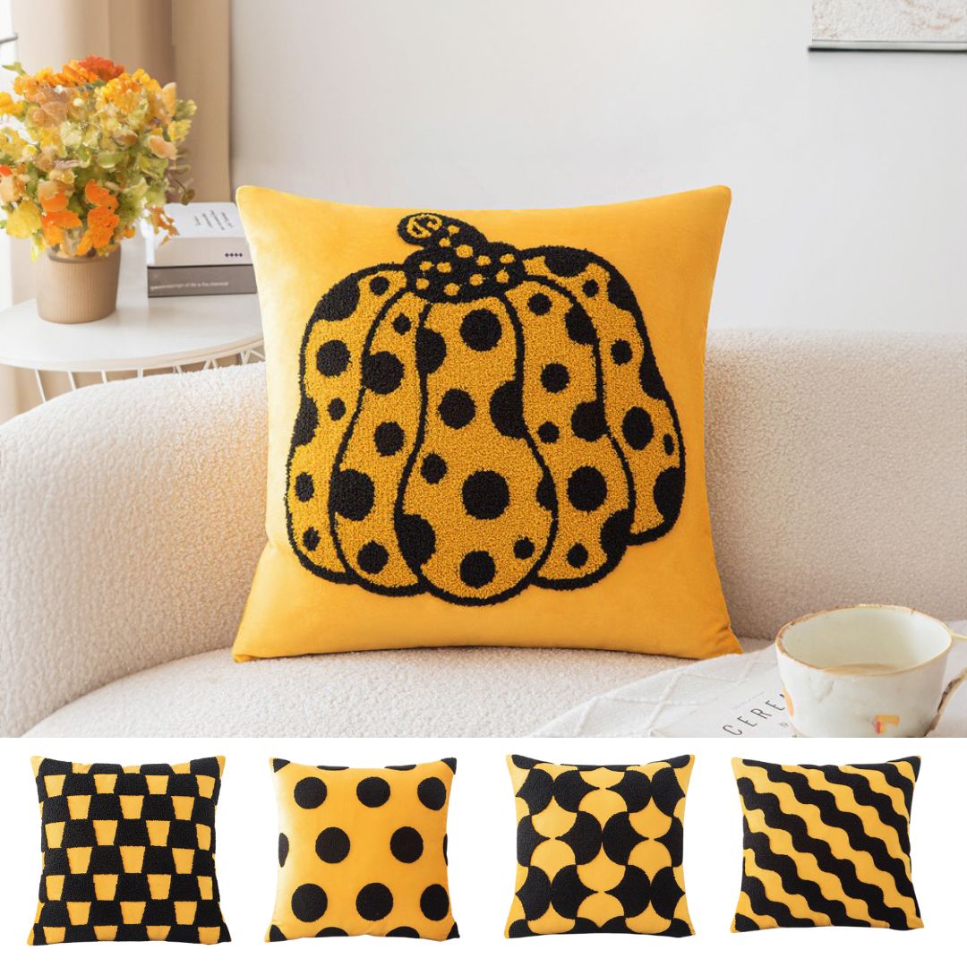 Pumpkin Embroidered  - pillowcase 18&quot;x18&quot;