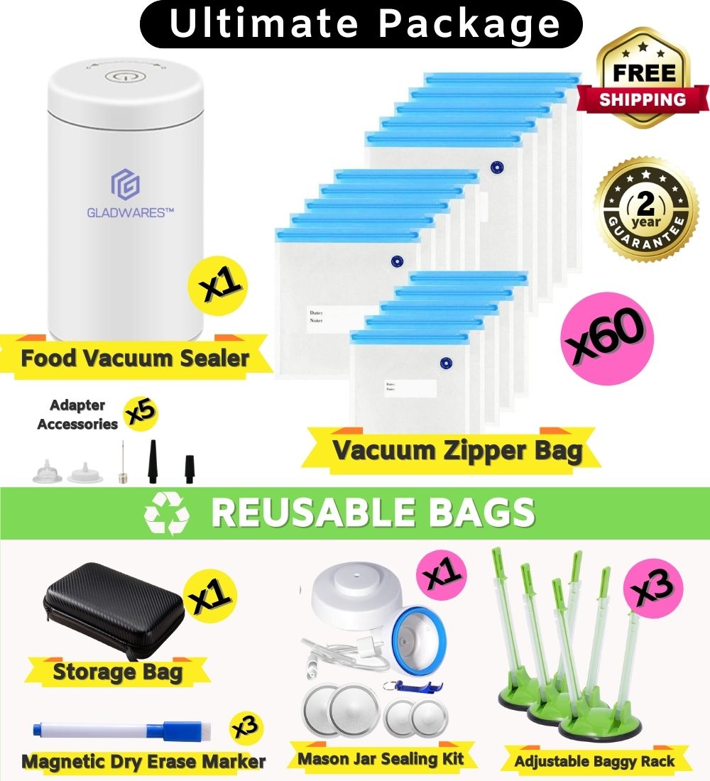 Electric Vaccum Pump Set Reusable Vacuum Seal Bags Sealer Food