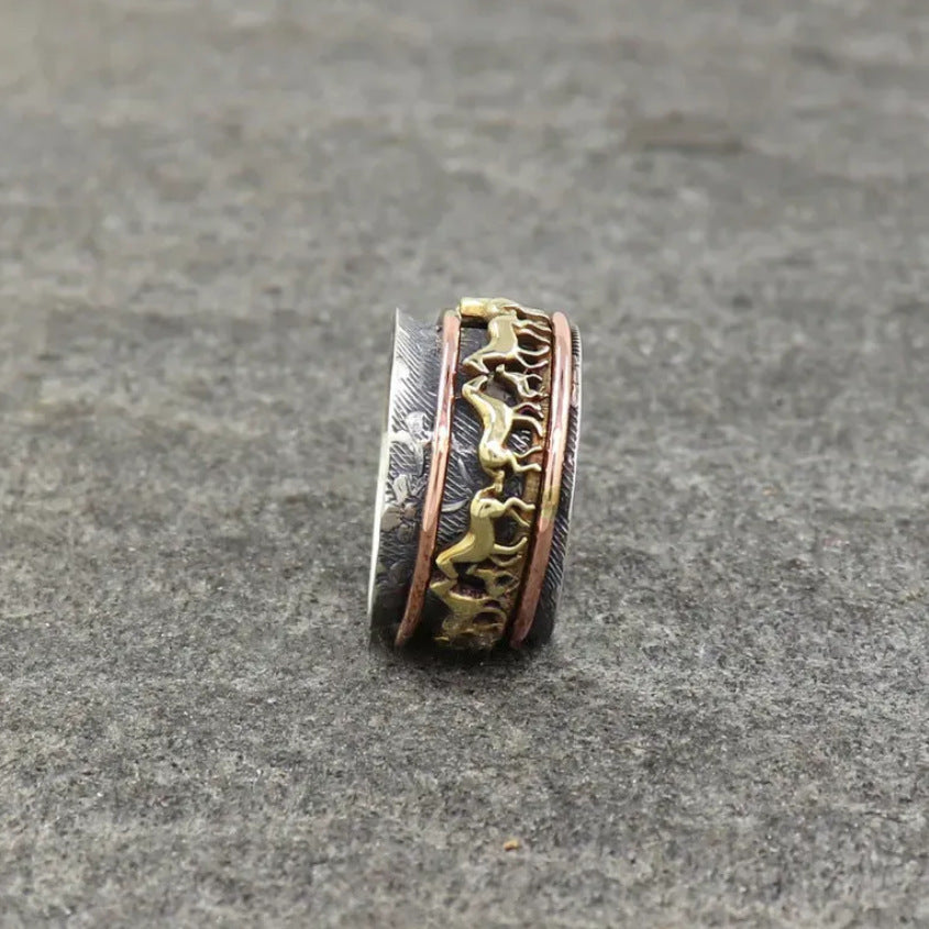 Horse Spinner Ring- Liberate the pressure