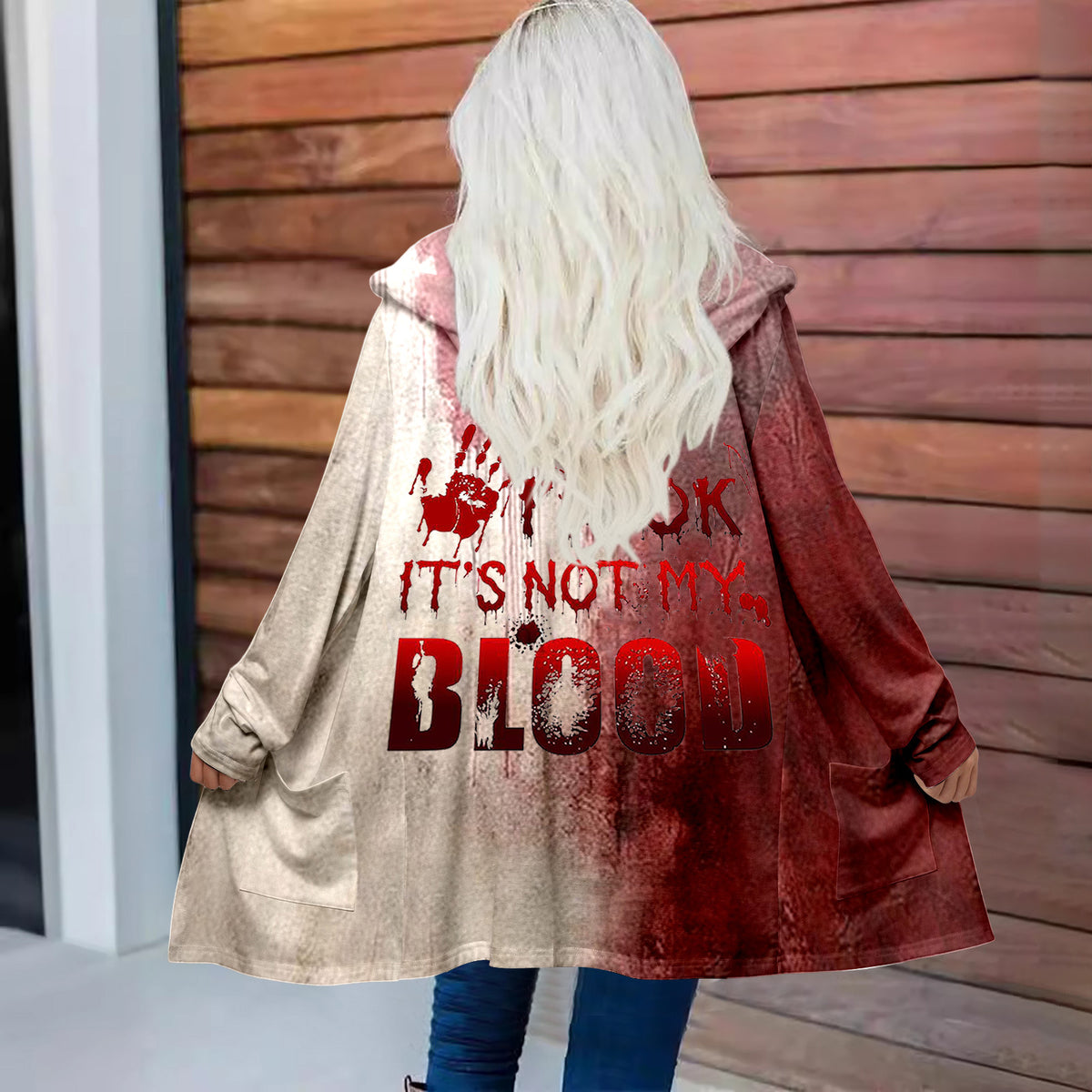 《IT&#39;s Not My Blood》Long Sleeve Cardigan