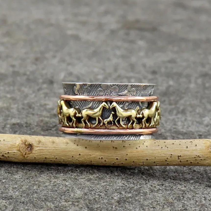 Horse Spinner Ring- Liberate the pressure