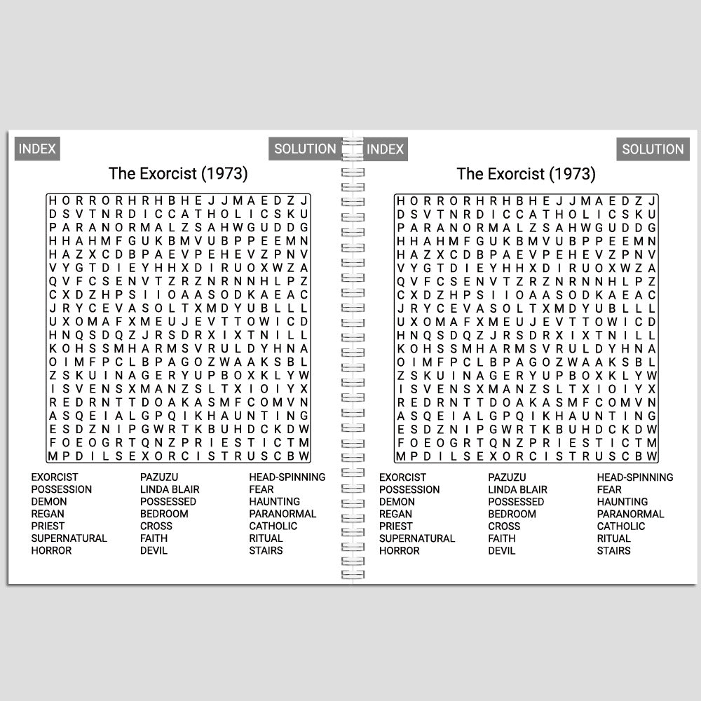 Horror Movies Word Search