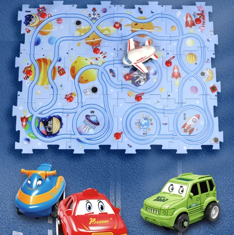 🔥Children&#39;s Educational Puzzle Track Car Play Set🧩