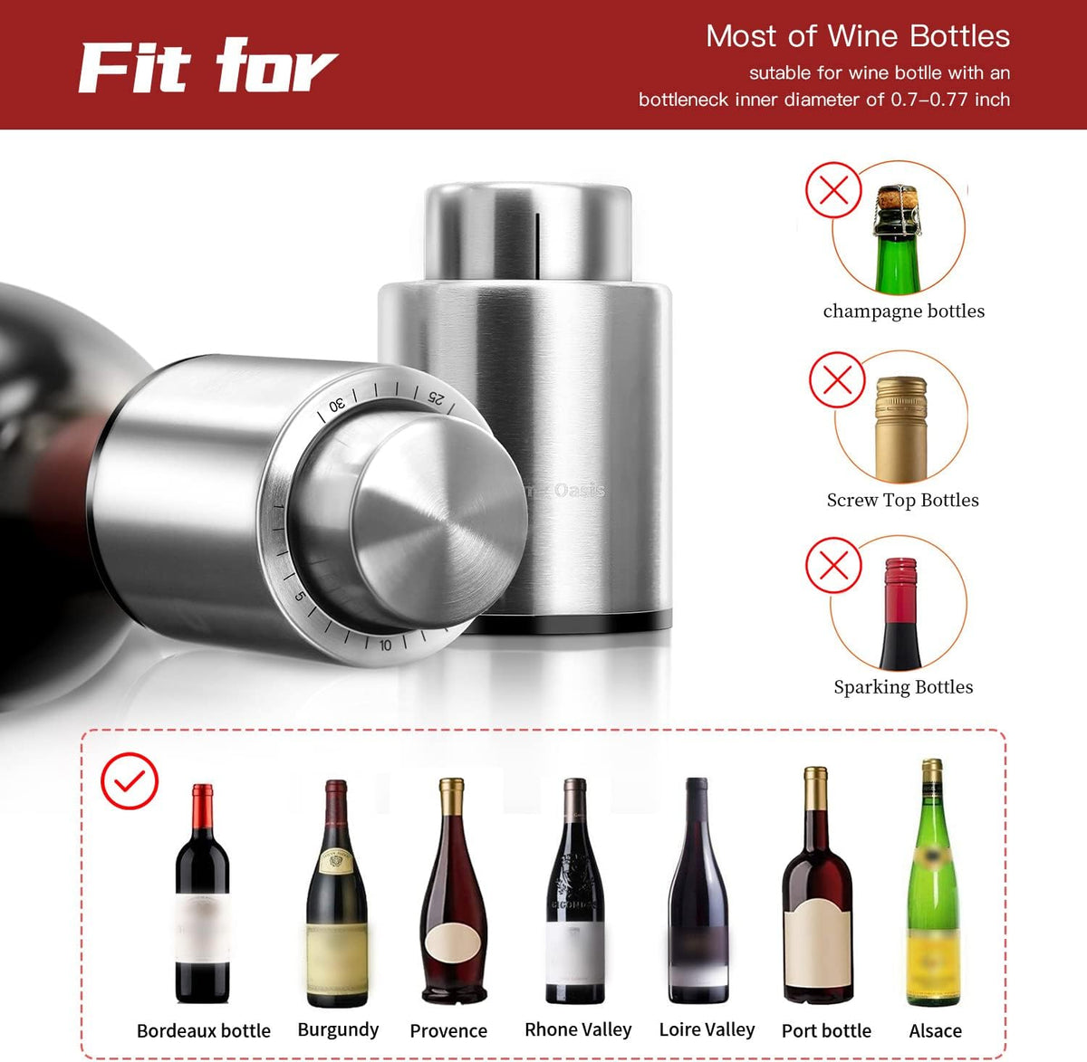 Vacuum Pump Wine Bottle Stopper - GLADWARES ™