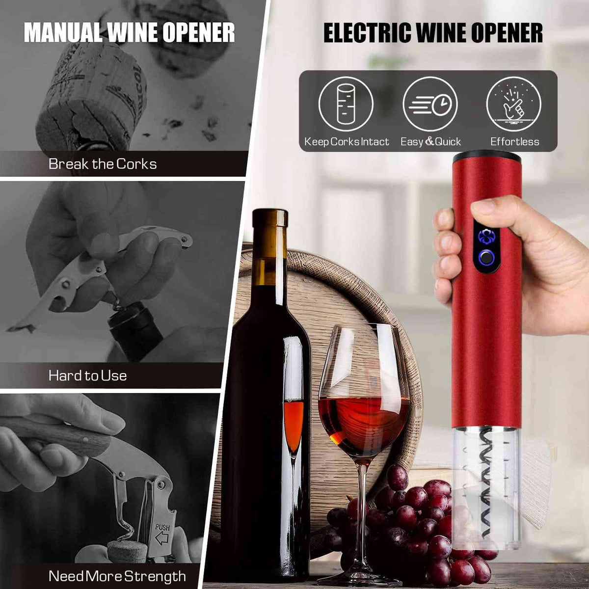 Upgraded Electric Wine Bottle Opener - GLADWARES ™