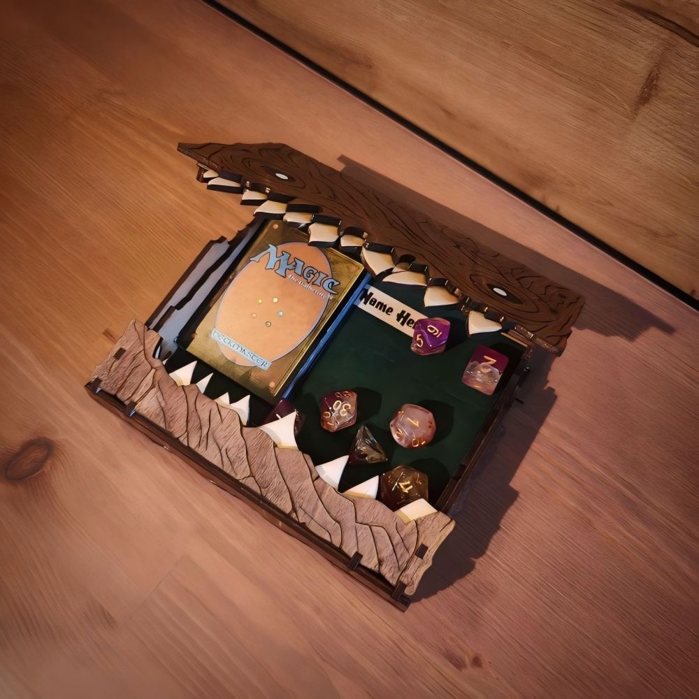 Wooden Monster Book D&amp;D Dice Box