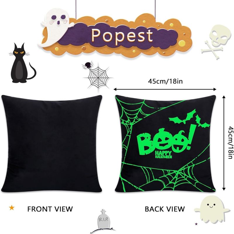 Eerie Glow-in-the-Dark Theme - pillowcase 18&quot;x18&quot;
