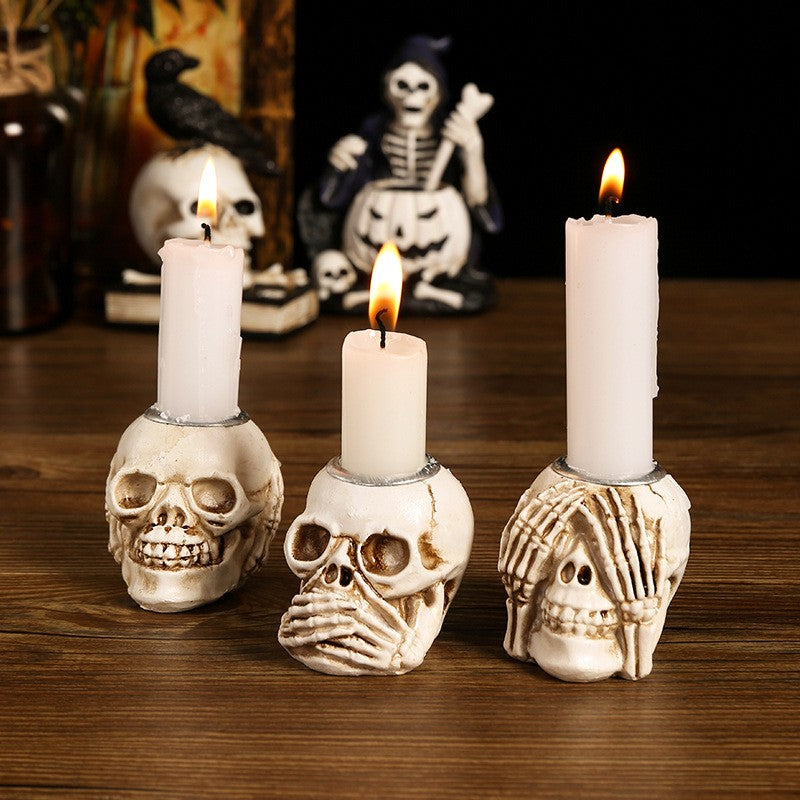 Halloween Skeleton Candle Holder Ornament