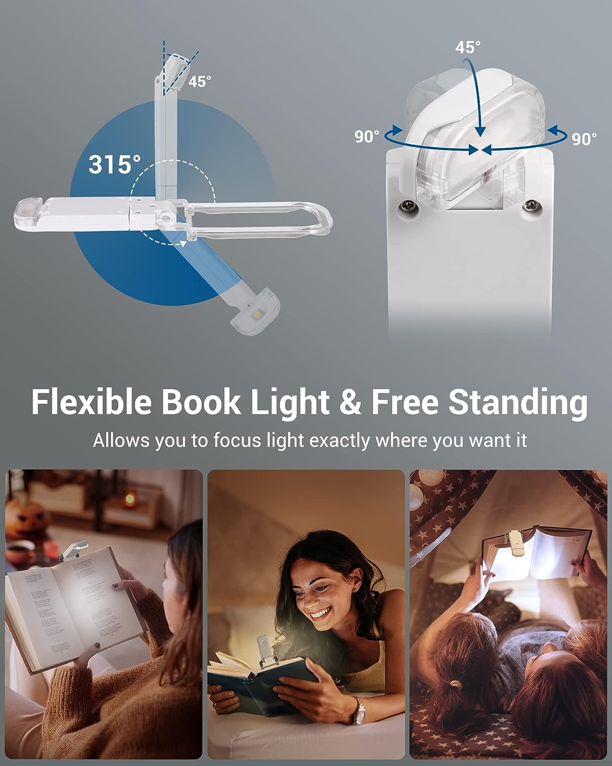 Flexible Book Light Head
