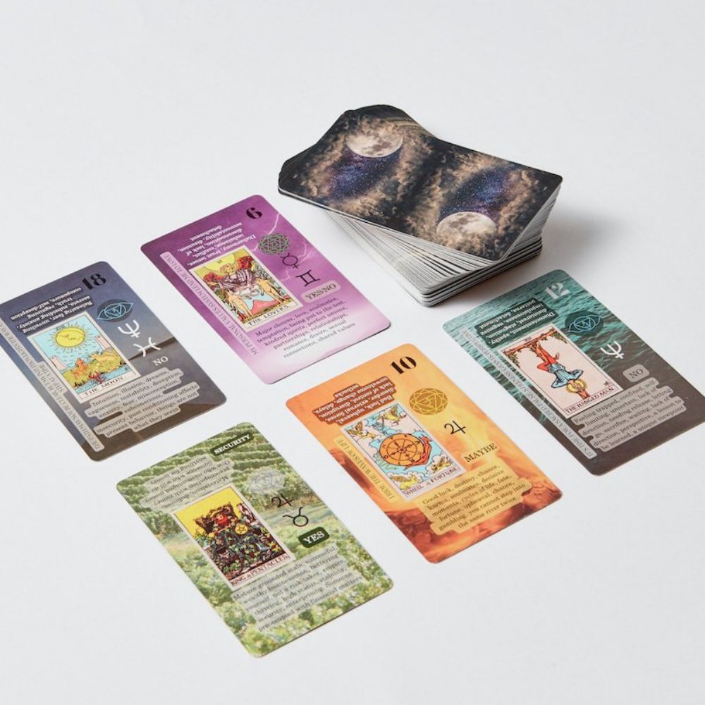 Tarot cards with meaning on it