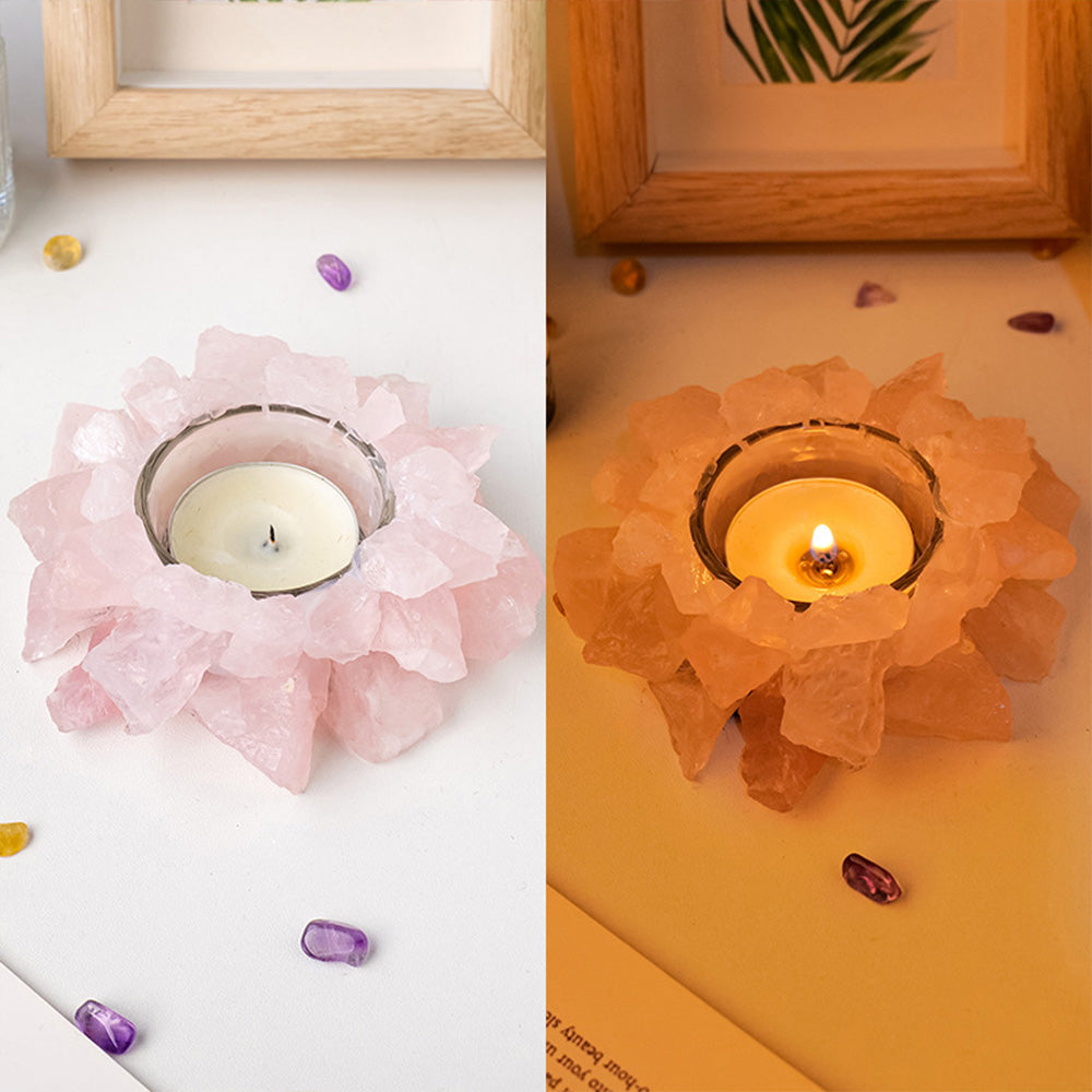 Natural Crystal Candle Holder