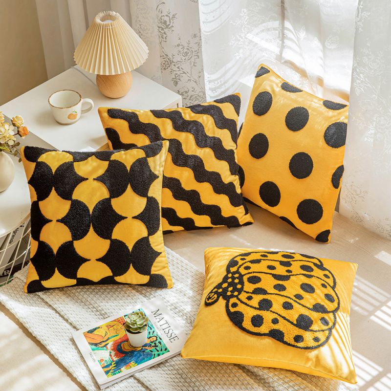 Pumpkin Embroidered  - pillowcase 18&quot;x18&quot;