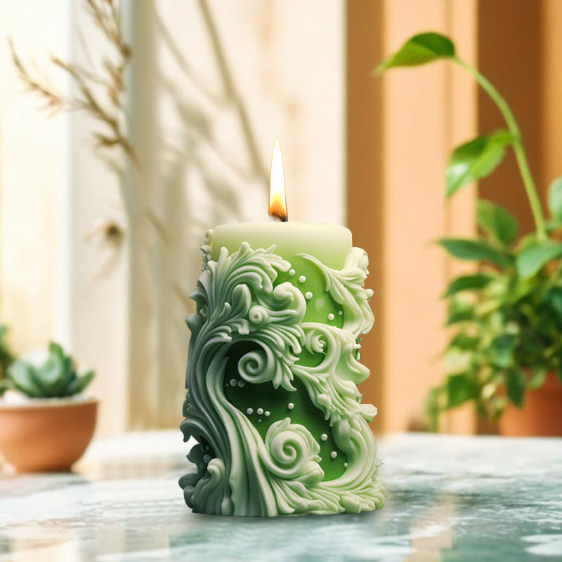 Silicone Embossed Candle Mold
