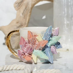 Handmade ceramic Crystal mug