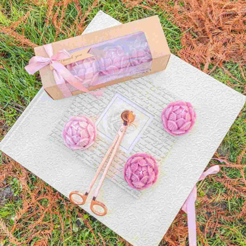 Lotus Flower Candle Gift Set 3PCS