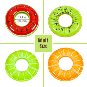 4PCS Fruit Pool Floats - Adult & Child