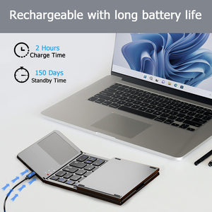 Folding Keyboard with Smart Trackpad