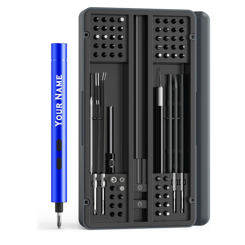 A Great Gift For Men - A Precision Electric Screwdriver That Can Be Engraved With A Name.