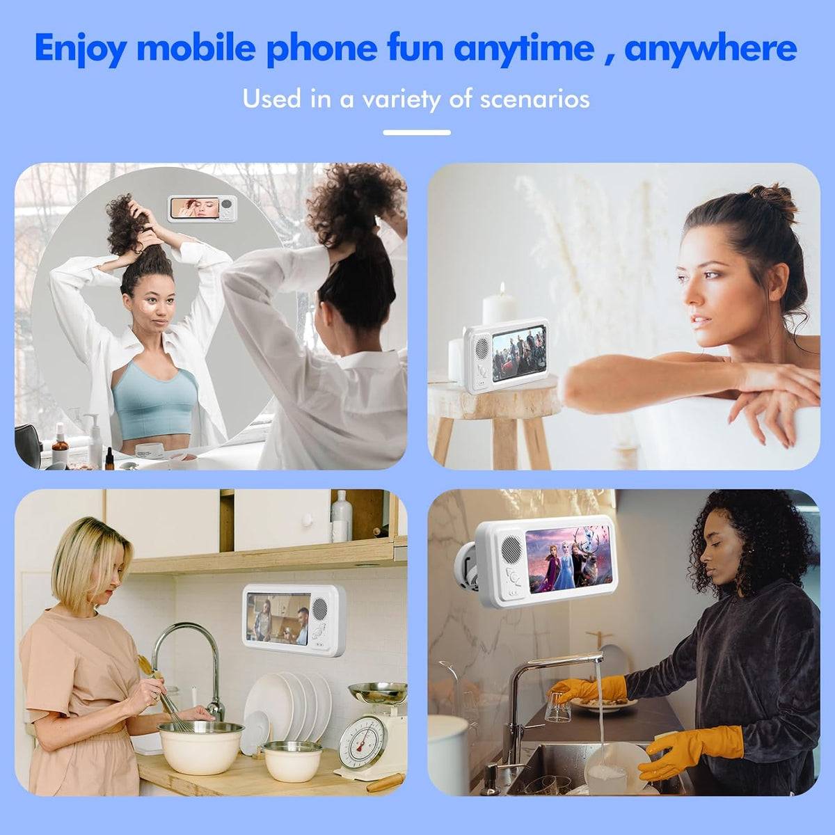 Speaker Shower Phone Holder