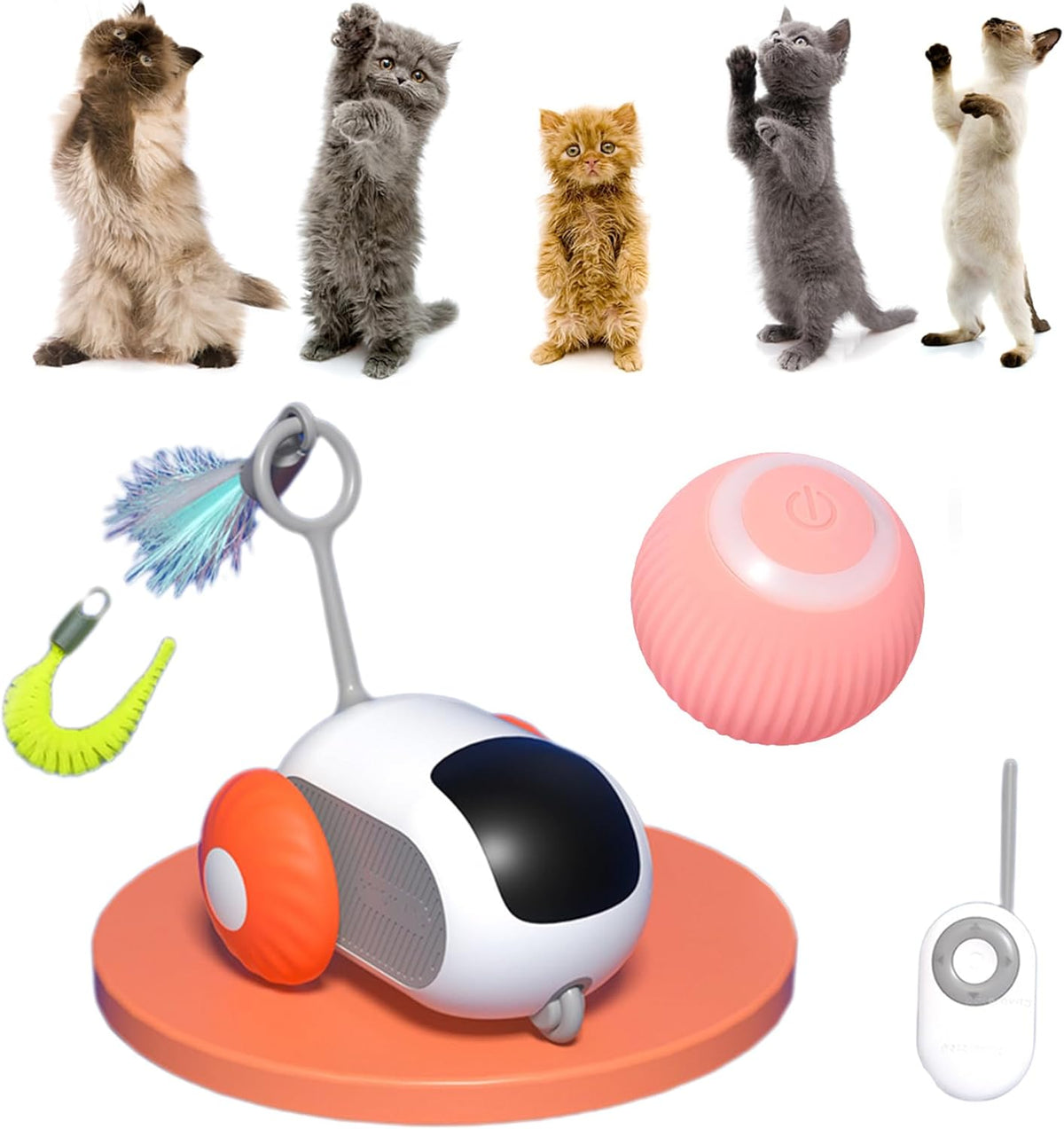 Crazy-Joy Car Remote Control Electric Cat Toy