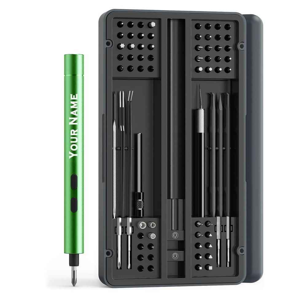 A Great Gift For Men - A Precision Electric Screwdriver That Can Be Engraved With A Name.