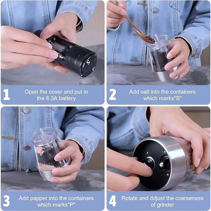 2 in 1 Electric Pepper Mill