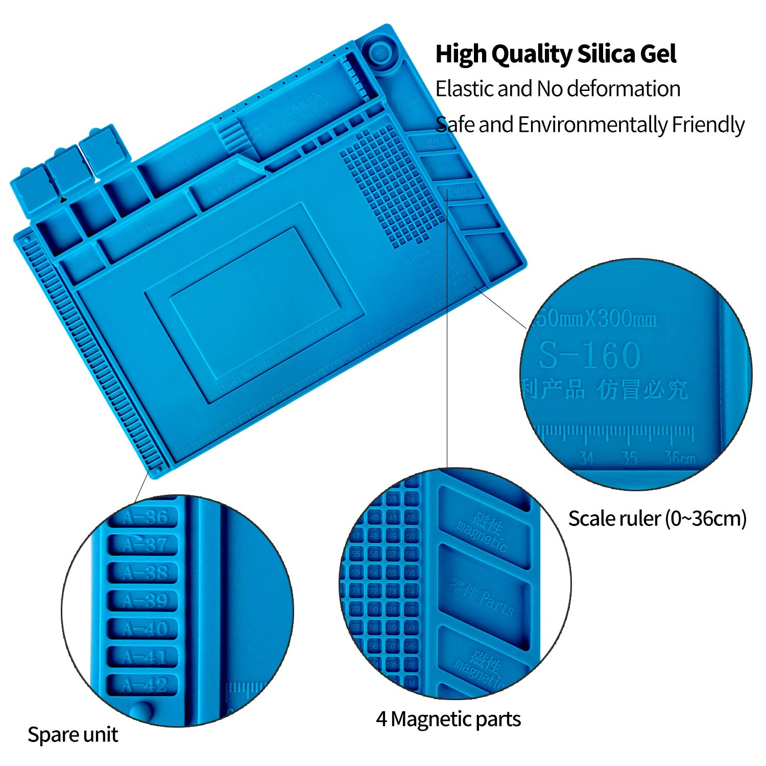 Silicon Heat-Resistant Soldering Mat Insulation Pad DIY Repair Work Desk  Platform