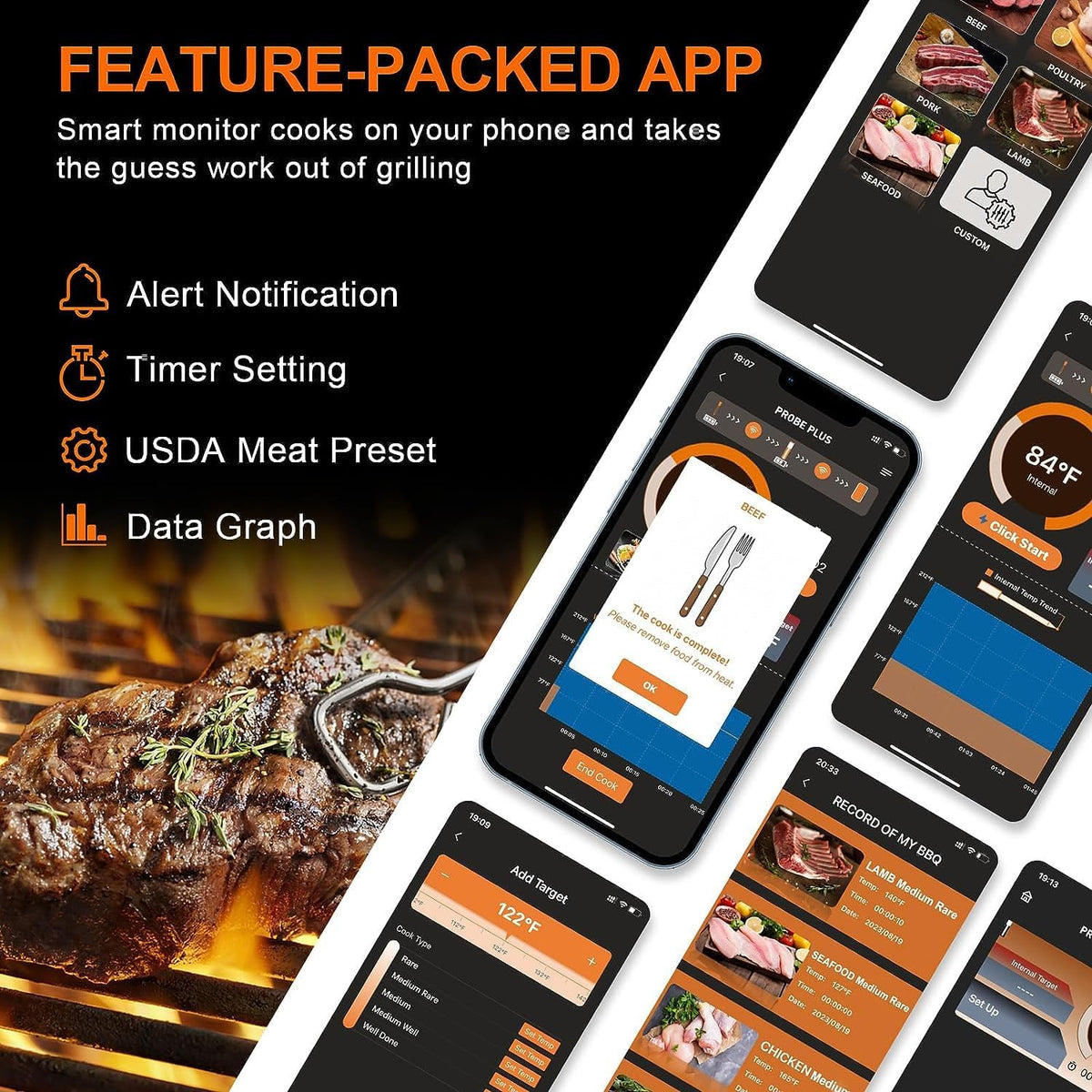 Smart Meat Thermometer Wireless