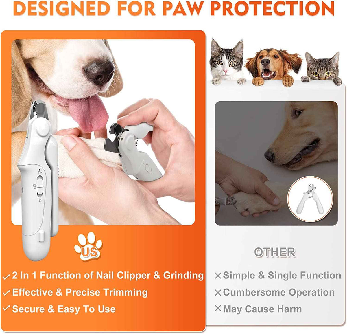 Upgraded 2 IN 1 Pet Nail Grinding - GLADWARES ™