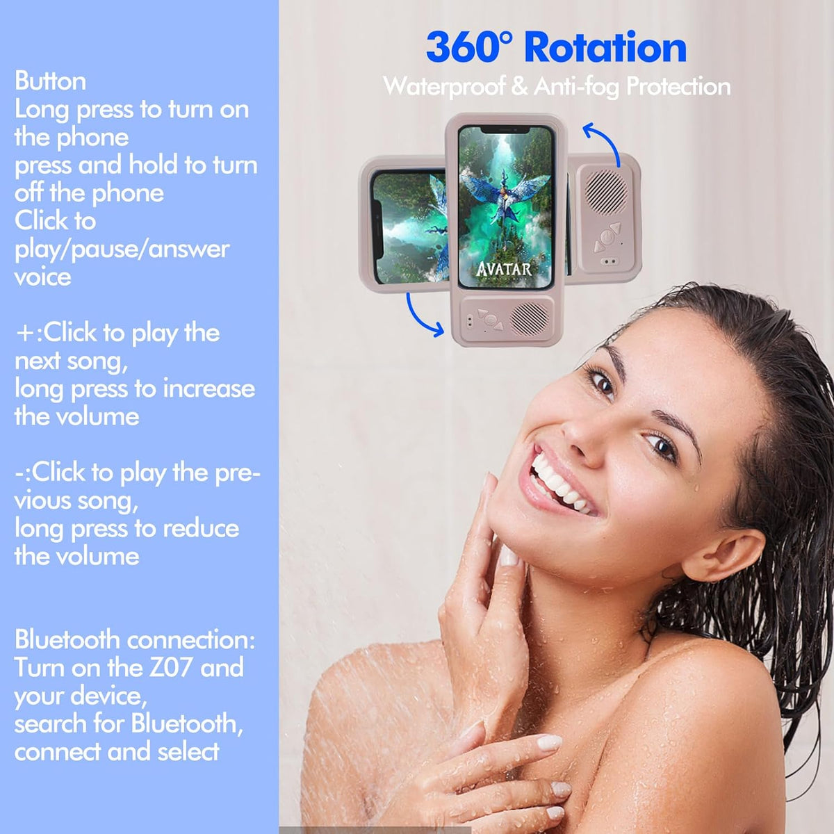 Speaker Shower Phone Holder