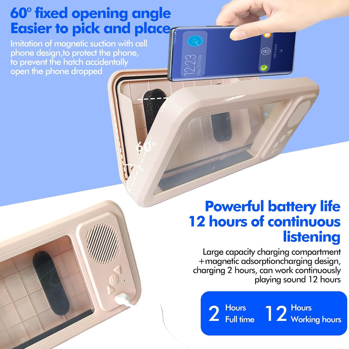 Speaker Shower Phone Holder