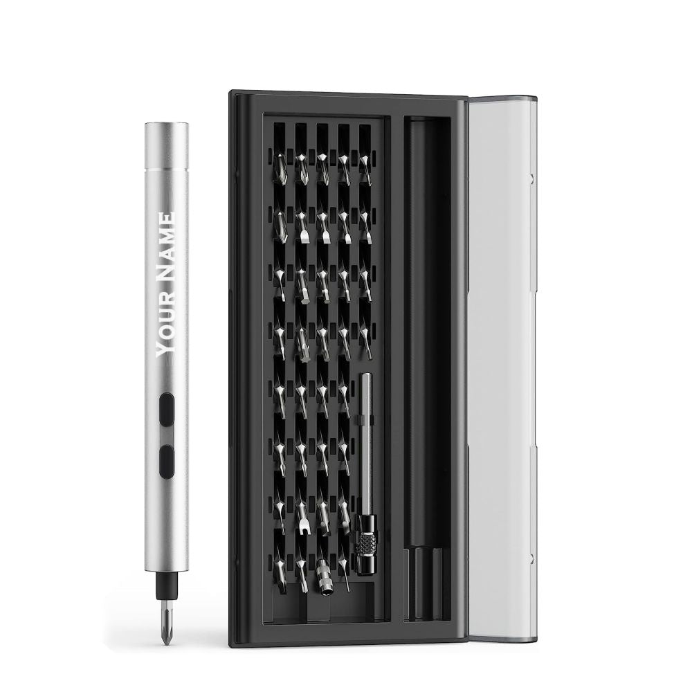 A Great Gift For Men - A Precision Electric Screwdriver That Can Be Engraved With A Name.
